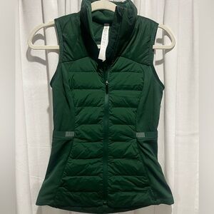 Lululemon Athletica Down For It All Everglade Green Vest Size 2